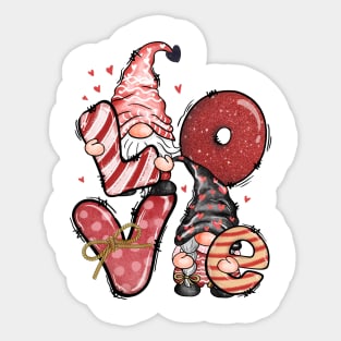 Love Gnome Valentine Heart Sticker